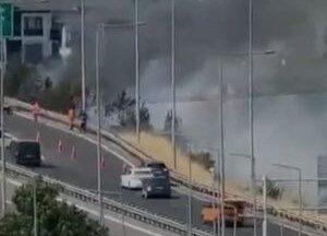 anadolu otoyolunda korku dolu anlar sigara izmariti yangin cikardi IbnXyIWx