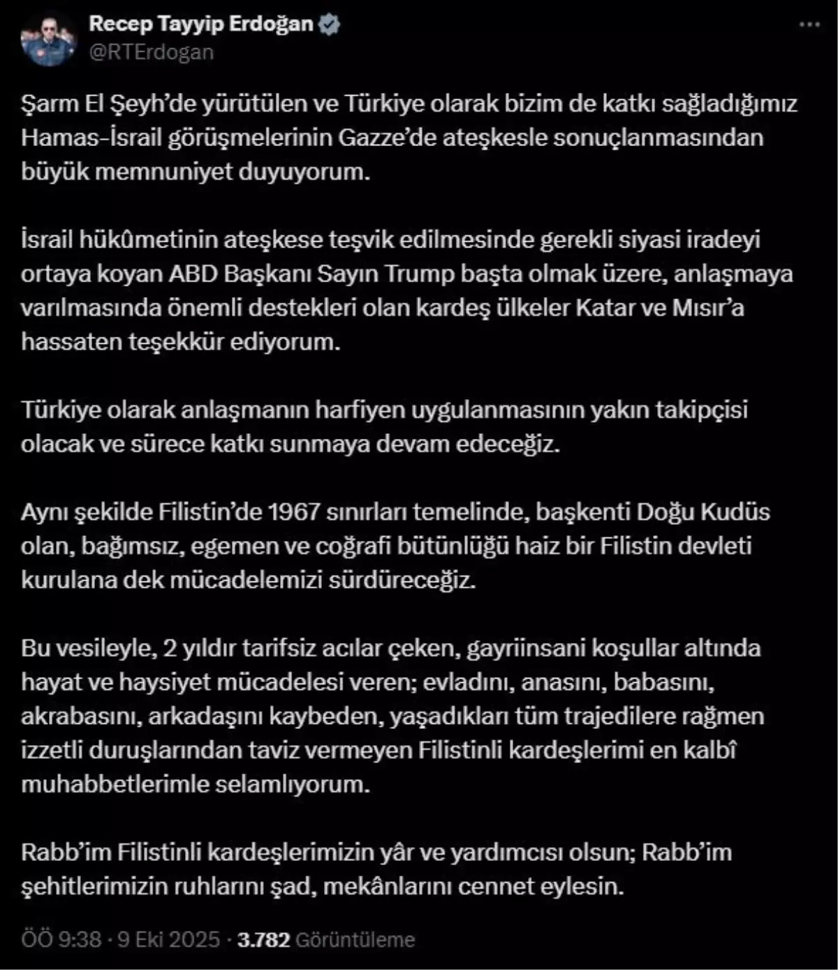 cumhurbaskani erdogan hamas israil gorusmelerinin sonuclanmasindan memnuniyet duyuyorum HtCF3gDK